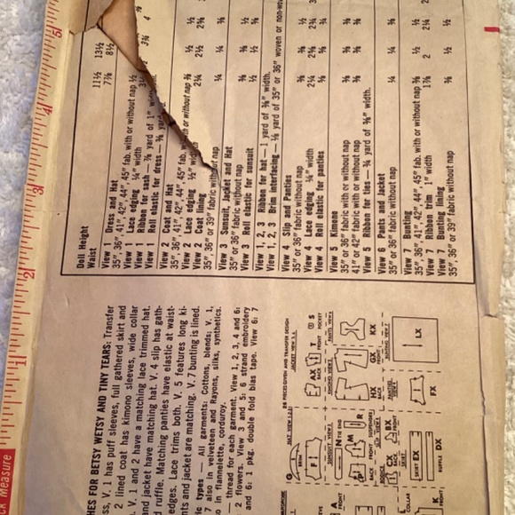 VINTAGE 60s / 70s SIMPLICITY DOLL CLOTHES PATTERNS!! So cute! Has been cut - Picture 2 of 2